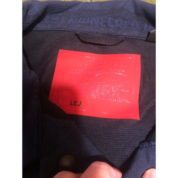 Levi's NWOT Men's LEJ Engineered KNIT STRETCH JACKET/Shacket NAVY BLUE Size M - Picture 3 of 5